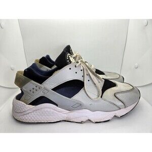 Nike Air Huarache Shoes Men's 14 Grey Fog Leather Athletic Running Gym Sneakers